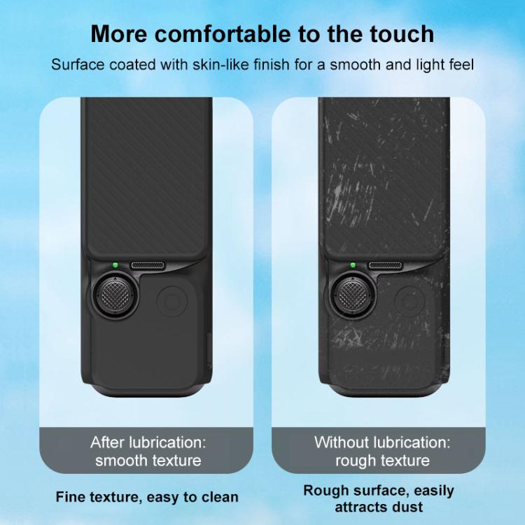 Pour DJI OSMO Pocket 3 PULUZ 6 en 1 Cache en silicone TPU pour objectif, poignée et écran