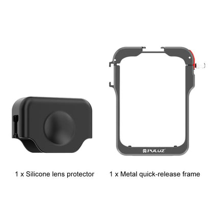 Pour cadre d'expansion de cage de protection en alliage d'aluminium PULUZ pour DJI Osmo 360 avec cache d'objectif, cage de protection