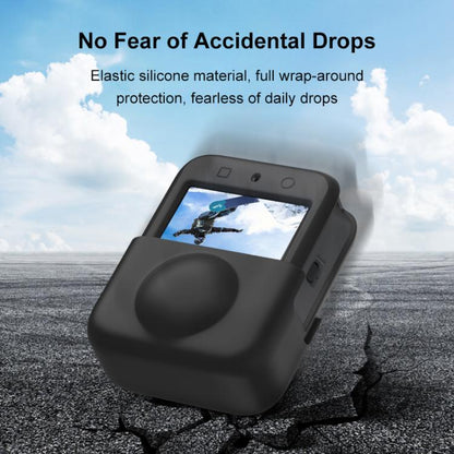 For DJI Osmo 360 PULUZ Silicone Body Protective Cover with Lens Cover, Body Cover with Lens Cover (Black), Body Cover with Lens Cover (Grey)