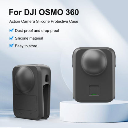 Pour DJI Osmo 360 STARTRC Appareil photo Tout-en-un Corps Objectif Housse en silicone, Corps Objectif Housse en silicone
