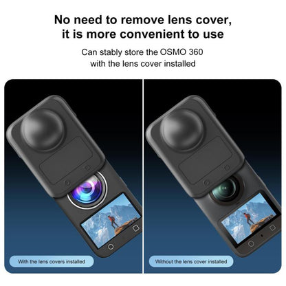 Pour DJI Osmo 360 STARTRC Appareil photo Tout-en-un Corps Objectif Housse en silicone, Corps Objectif Housse en silicone