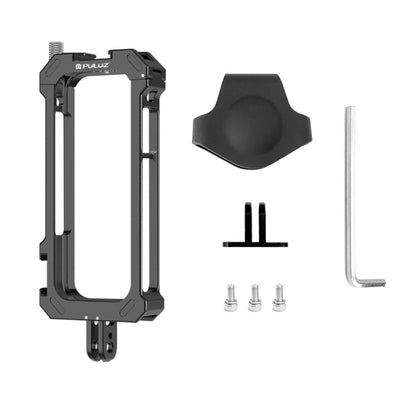 Pour Insta360 X3 PULUZ Cage de Protection en Métal Rig Boîtier Cadre avec Base à Griffe Froide Extensible et Adaptateur Trépied, Cage en Métal Stock US, Pour Insta360 X3