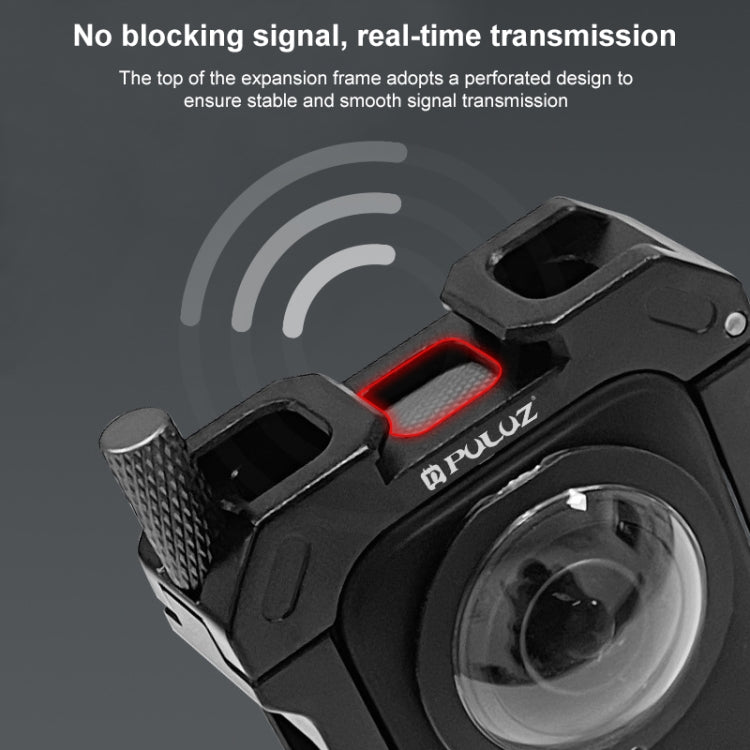 Pour Insta360 X3 PULUZ Cage de Protection en Métal Rig Boîtier Cadre avec Base à Griffe Froide Extensible et Adaptateur Trépied, Cage en Métal Stock US, Pour Insta360 X3