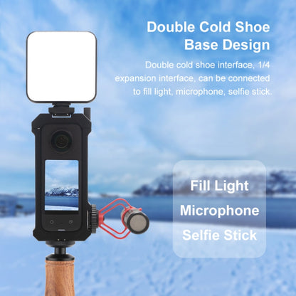 Pour Insta360 X3 PULUZ Cage de Protection en Métal Rig Boîtier Cadre avec Base à Griffe Froide Extensible et Adaptateur Trépied, Cage en Métal Stock US, Pour Insta360 X3