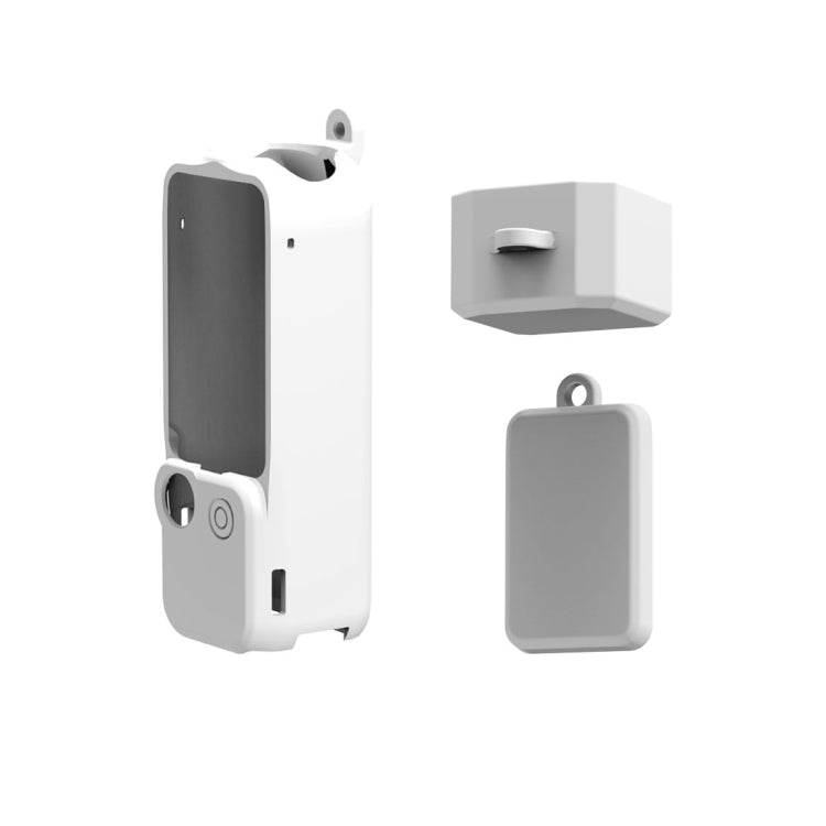 Pour DJI OSMO Pocket 3 PULUZ Kit étui de protection en silicone 3 en 1, Étui en silicone blanc, Étui en silicone noir, Étui en silicone rouge