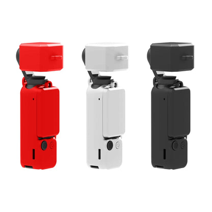 Pour DJI OSMO Pocket 3 PULUZ Kit étui de protection en silicone 3 en 1, Étui en silicone blanc, Étui en silicone noir, Étui en silicone rouge