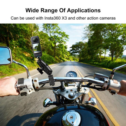 PULUZ Motorcycle Crab Clamp Handlebar Fixed Mount Holder for GoPro and Other Action Cameras