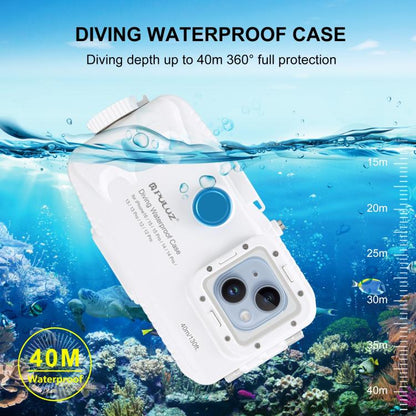 PULUZ 40m/130ft Waterproof Diving Case for iPhone 16 / 15 / 15 Pro / 14 / 14 Pro / 13 / 13 Pro / 12 / 12 Pro, with One-way Valve Photo Video Taking Underwater Housing Cover, For iPhone 16 / 15 / 15 Pro, For iPhone 14 / 14 Pro