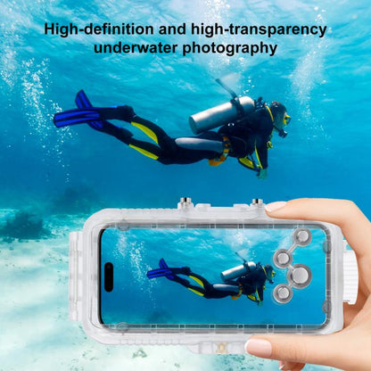 For iPhone 16 Pro PULUZ 40m/130ft Waterproof Diving Case Photo Video Taking Underwater Housing Cover