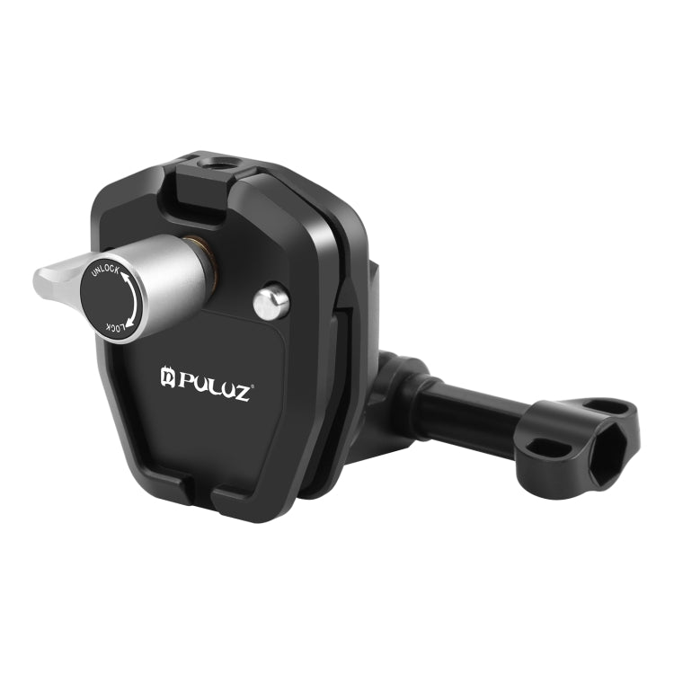 PULUZ Motorcycle Windshield Action Camera Mount Clip for GoPro Hero12 Black / DJI Osmo Action 4 / Insta360 X4 / Ace Pro and Other Action Cameras