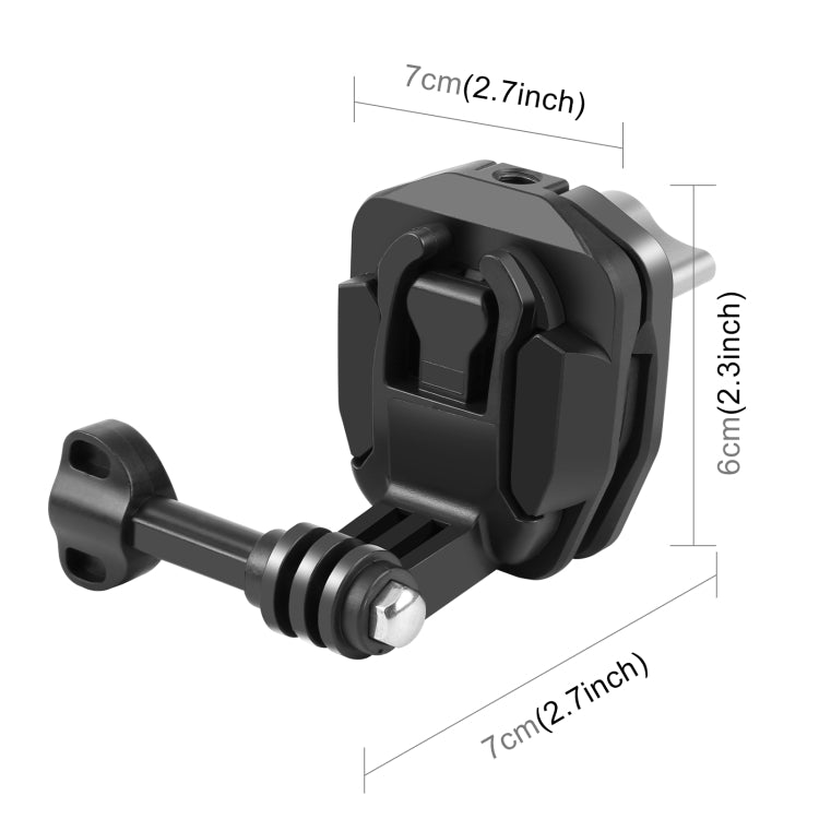 PULUZ Support de Caméra d'Action pour Pare-Brise de Moto pour GoPro Hero12 Black / DJI Osmo Action 4 / Insta360 X4 / Ace Pro et Autres Caméras d'Action, Clip de Pare-Brise I