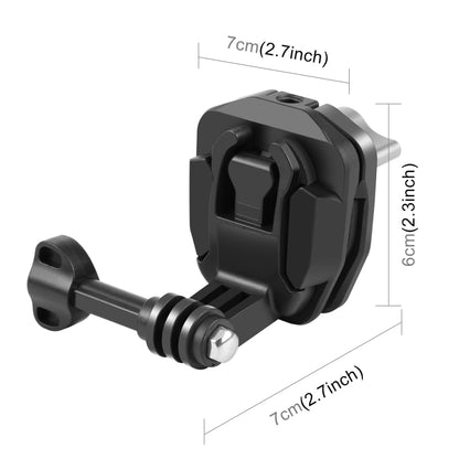 PULUZ Support de Caméra d'Action pour Pare-Brise de Moto pour GoPro Hero12 Black / DJI Osmo Action 4 / Insta360 X4 / Ace Pro et Autres Caméras d'Action, Clip de Pare-Brise I