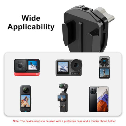 PULUZ Support de Caméra d'Action pour Pare-Brise de Moto pour GoPro Hero12 Black / DJI Osmo Action 4 / Insta360 X4 / Ace Pro et Autres Caméras d'Action, Clip de Pare-Brise I