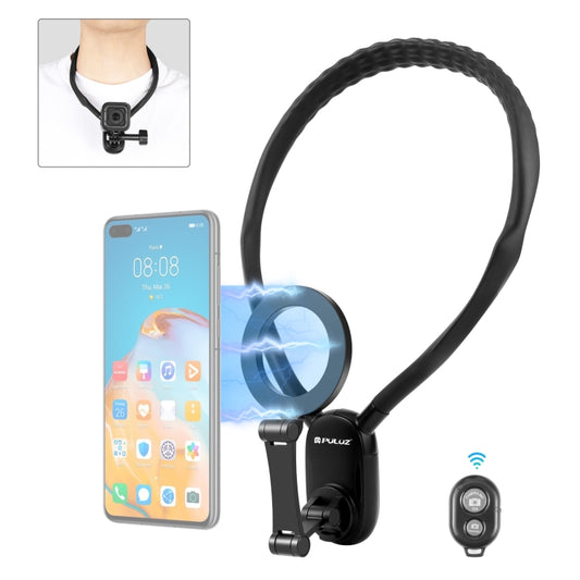 PULUZ Support de collier magnétique avec pince pour téléphone, pour caméras d'action GoPro / téléphones, support de collier magnétique