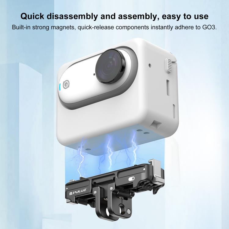 Pour support de base à dégagement rapide magnétique ABS PULUZ pour Insta360 GO3, pour Insta360 GO3 / GO 3S