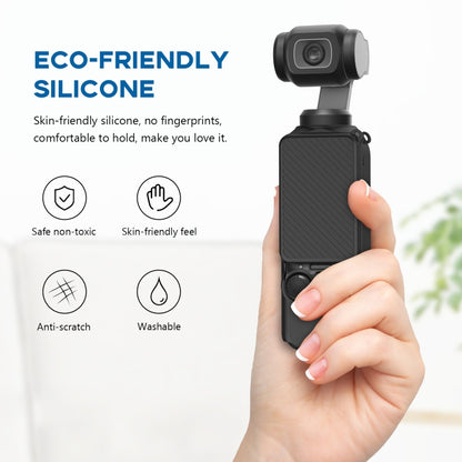 For DJI OSMO Pocket 3 PULUZ  2 in 1 Silicone Cover Case Set with Strap, Silicone Cover(Black), Silicone Cover(Grey)
