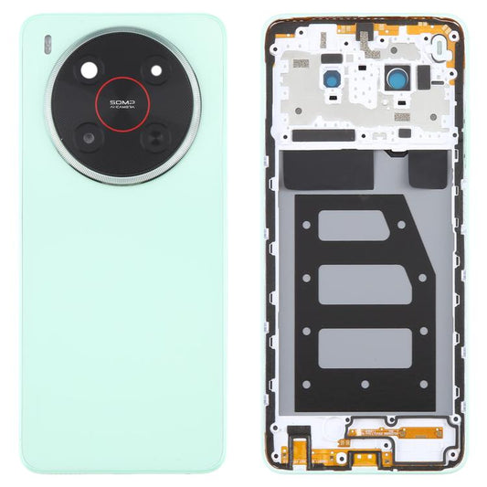 Pour cache batterie arrière en plastique avec châssis central / cache d'objectif d'appareil photo pour ZTE Blade V70 Max, pour ZTE Blade V70 Max