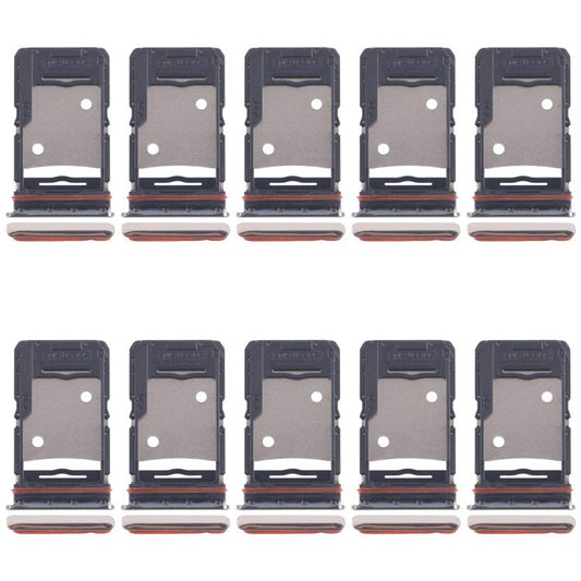 For Tecno Camon 18P 10pcs Original SIM Card Tray + SIM Card Tray + Micro SD Card Tray, For Tecno Camon 18 P(10pcs)