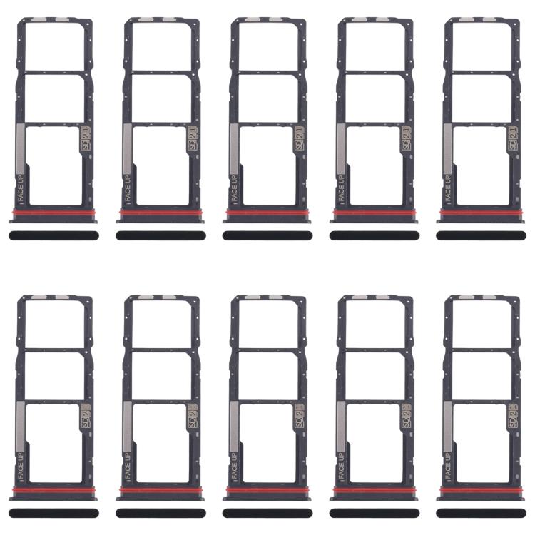 For Motorola Moto G04s 10pcs Original SIM Card Tray + SIM Card Tray + Micro SD Card Tray, For Motorola Moto G04s, For Motorola Moto G04s(Original)