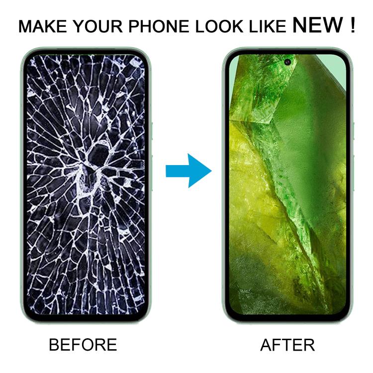 For Google Pixel 8A GKV4X G6GPR G8HHN Original LCD Screen Digitizer Full Assembly with Frame, Including Fingerprint Flex Cable