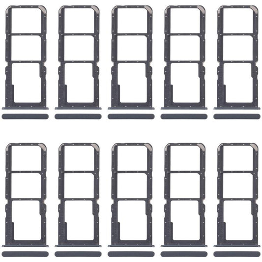 For Realme C30s RMX3690 10pcs SIM Card Tray + SIM Card Tray + Micro SD Card Tray, For Realme C30s