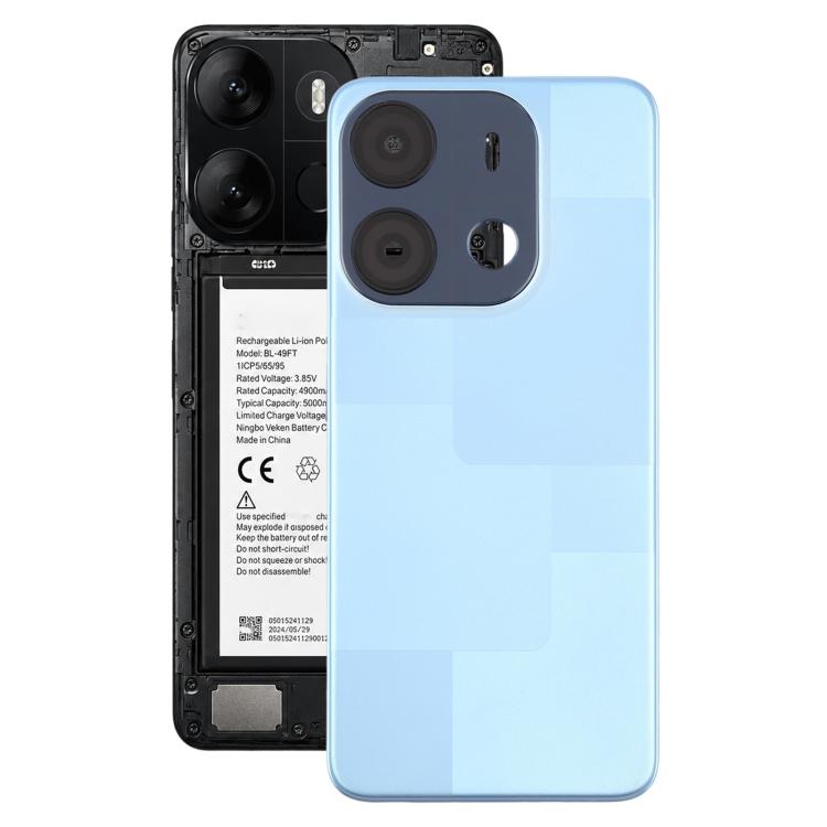 For Tecno Pop 7 BF6 Original Battery Back Cover with Camera Lens Frame / Side Keys, For Tecno Pop 7(Original), For Tecno Pop 7, For Tecno Pop 7 (Original)