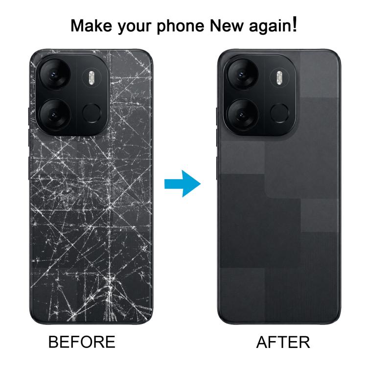 For Tecno Pop 7 BF6 Original Battery Back Cover with Camera Lens Frame / Side Keys, For Tecno Pop 7(Original), For Tecno Pop 7, For Tecno Pop 7 (Original)