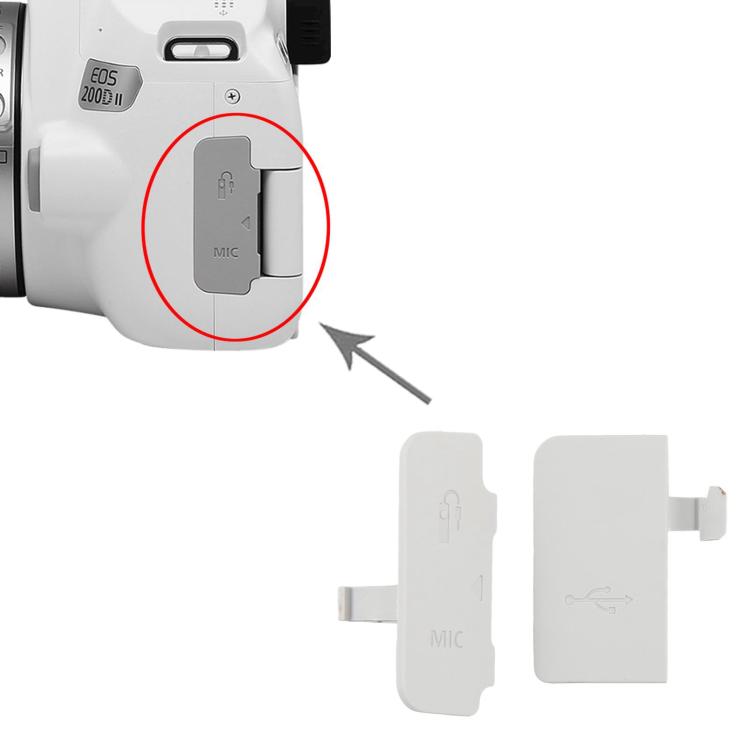 For Canon EOS 200D / EOS 200D II / EOS 250D 2 in 1 USB Cover Cap, For Canon EOS 200D / EOS 200D II / EOS 250D