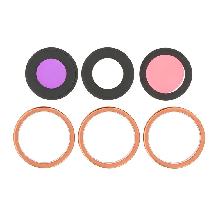 Pour iPhone 17 Pro Max / 17 Pro, lentille de caméra arrière en verre avec ensemble d'anneaux métalliques, pour iPhone 17 Pro / 17 Pro Max