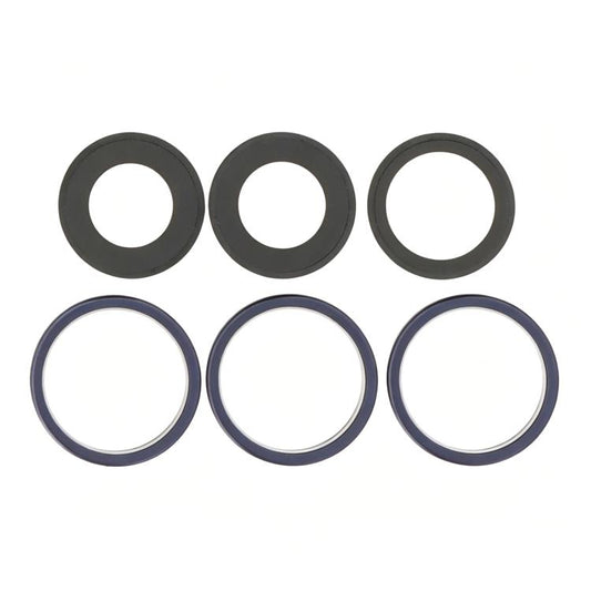 For iPhone 17 Pro Max / 17 Pro Rear Camera Lens Glass With Metal Ring Set, For iPhone 17 Pro / 17 Pro Max