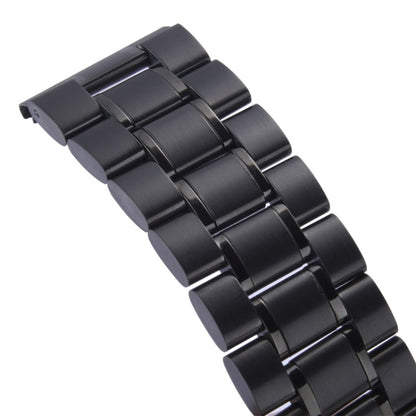 For Apple Watch 38mm Black Steel Watch Band, Only Used in Conjunction with Connectors (S-AW-3291)