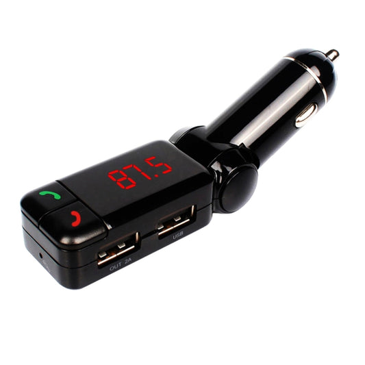 BC-06 Kit voiture Bluetooth transmetteur FM Lecteur MP3 de voiture avec écran LED, 2 ports de charge USB et fonction mains libres, BC06