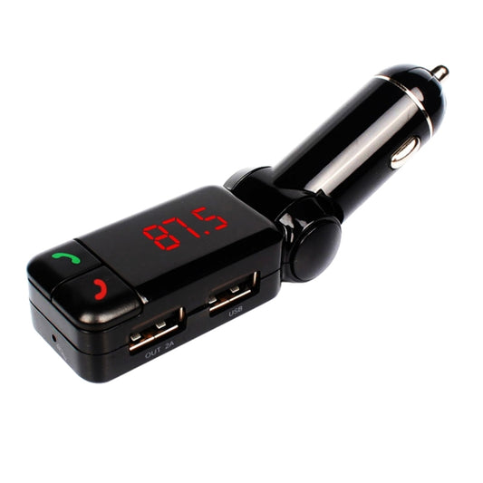 BC-06 Kit voiture Bluetooth transmetteur FM Lecteur MP3 de voiture avec écran LED, 2 ports de charge USB et fonction mains libres, BC06