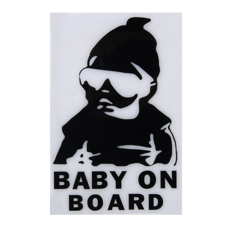 Baby On Board Pattern Vinyl Car Sticker, Size: 20cm x 13cm, Black