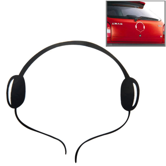 Headphone Pattern Auto Emblem Logo Decoration Car Sticker, Size: 16cm x 16cm (approx.)