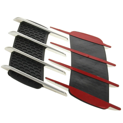 2 PCS Hood Side Shark Gill Simulation Air Flow Vent Fender Sticker for Car Decoration, Size: 22cm x 20cm x 2cm, 220mm x 200mm x 20mm