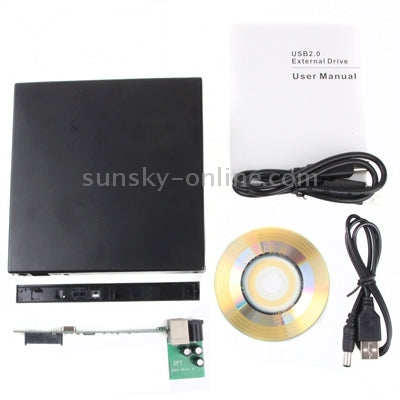 Laptop USB 2.0 Slim Portable Optical DVD / CD Rewritable Drive (SATA), SATA
