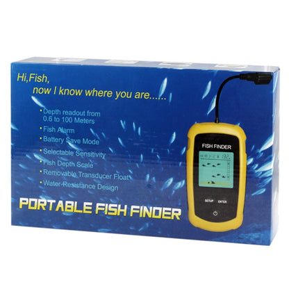 Détecteur de poissons portable avec écran 2,0 pouces, relevés de profondeur de 0,6 à 100 m, portée de fonctionnement : 0,6 à 100 m