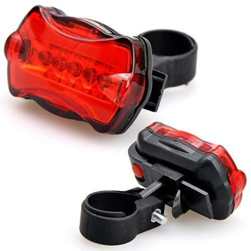 5 LED 7 Mode Bike Bicycle Rear Tail Safety Flash Light Lamp, 5 LED Tail Light