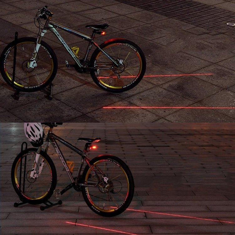 Bicycle LED Light Laser Night Mountain Bike Tail Light Taillight MTB Safety Warning Bicycle Rear Light Lamp Bycycle Light, Red, Blue