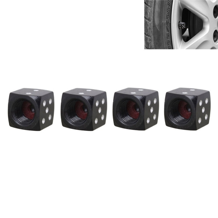 Capuchons de valve de pneu de voiture universels en alliage d'aluminium de style dés 8mm, paquet de 4, Style dés 5, Style dés 4, Style dés, Forme de dé 5, Style dés 5