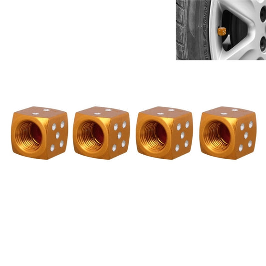 Capuchons de valve de pneu de voiture universels en alliage d'aluminium de style dés 8mm, paquet de 4, Style dés 5, Style dés 4, Style dés, Forme de dé 5, Style dés 5
