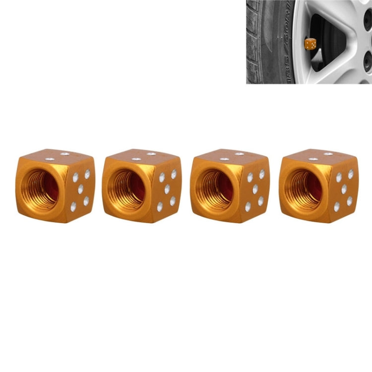 Capuchons de valve de pneu de voiture universels en alliage d'aluminium de style dés 8mm, paquet de 4, Style dés 5, Style dés 4, Style dés, Forme de dé 5, Style dés 5