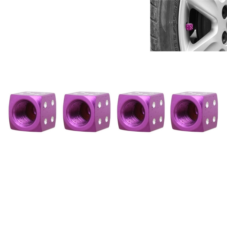 Capuchons de valve de pneu de voiture universels en alliage d'aluminium de style dés 8mm, paquet de 4, Style dés 5, Style dés 4, Style dés, Forme de dé 5, Style dés 5