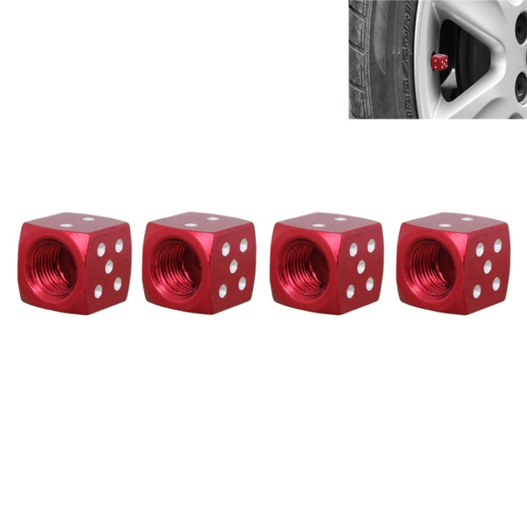 Capuchons de valve de pneu de voiture universels en alliage d'aluminium de style dés 8mm, paquet de 4, Style dés 5, Style dés 4, Style dés, Forme de dé 5, Style dés 5
