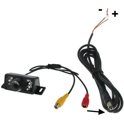 7 LED IR Infrared Waterproof Night Vision Wired Short Lens DVD Rear View, With Scaleplate , Support Installed in Car DVD Navigator or Car Monitor , Wide Viewing Angle: 140 degree (YX002), YX002