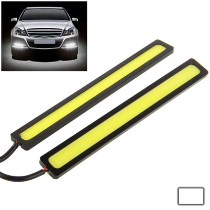 2 x 6W DIY White LED Daytime Running Light / DRL Lamp, Length: 17cm, Length: 17cm(Black)
