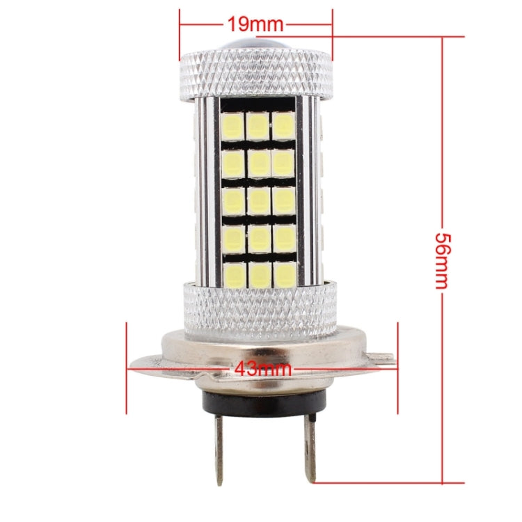 2 PCS H7 12.6W 630LM 6500K White Light 2835 SMD 66 LED Car Fog Light,  DC12V, H7
