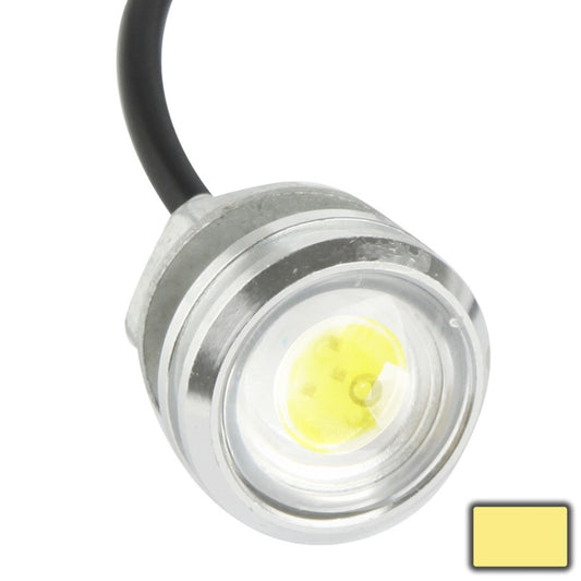 Lumière LED 3W étanche œil d'aigle pour véhicules, longueur de câble : 60cm, blanc chaud, lumière bleue, rouge