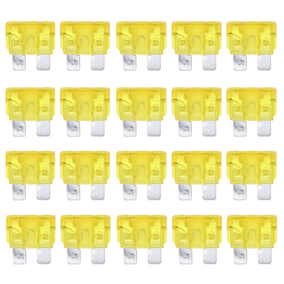 100 PCS Auto Mini Blade Fuse (30A) , DC 12V, 10A Red, 20A